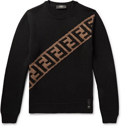 fendi logo sweater mens|fendi sweater men's sale.